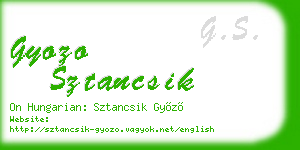 gyozo sztancsik business card
