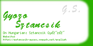 gyozo sztancsik business card